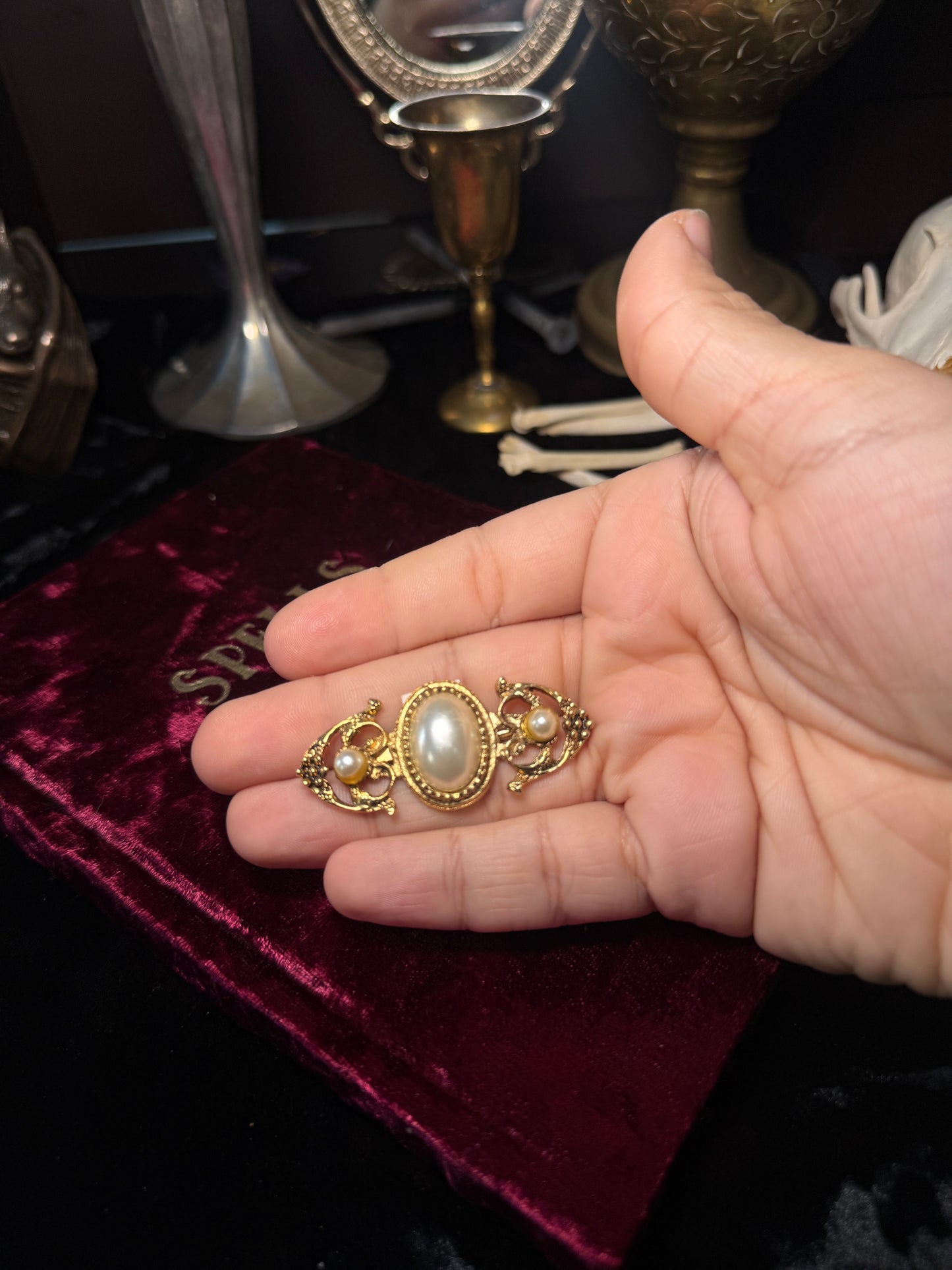 Victorian Faux Pearl Brooch