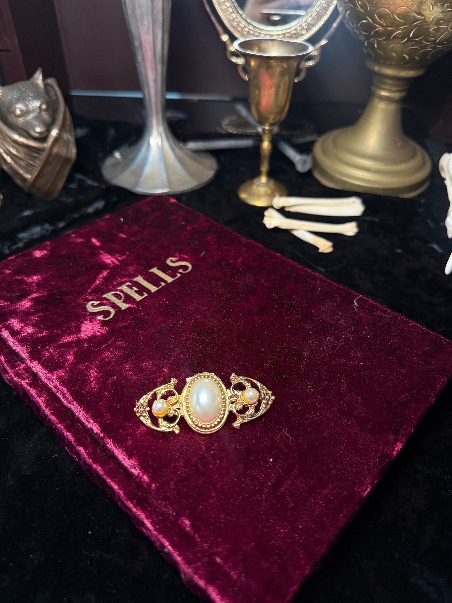 Victorian Faux Pearl Brooch